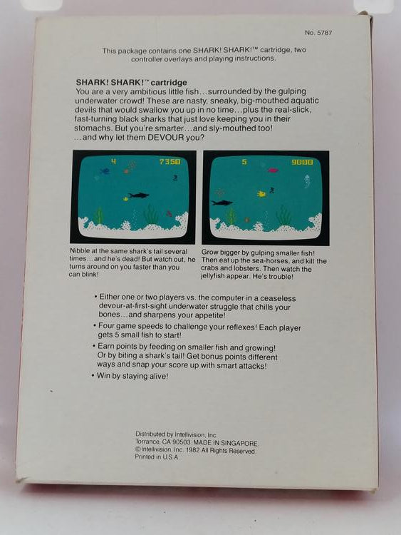 INTELLIVISION SHARK! SHARK! (COMPLETE IN BOX)