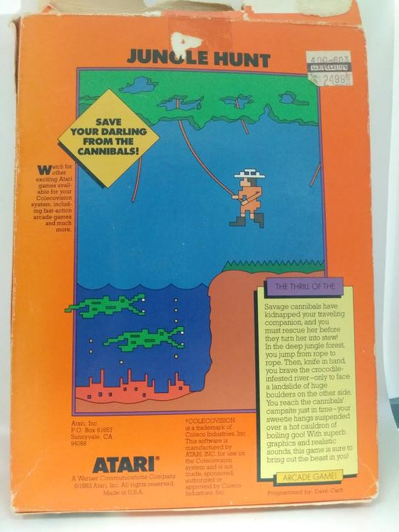 COLECOVISION JUNGLE HUNT (COMPLETE IN BOX)