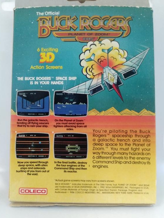 COLECOVISION BUCK ROGERS PLANET OF ZOOM (WITH BOX)