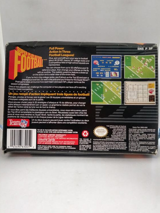 SUPER PLAY ACTION FOOTBALL (COMPLETE IN BOX) (usagé)