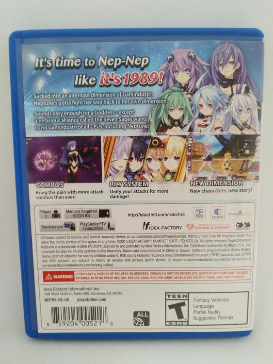 HYPERDIMENSION NEPTUNIA RE;BIRTH3: V GENERATION (WITH BOX) (usagé)