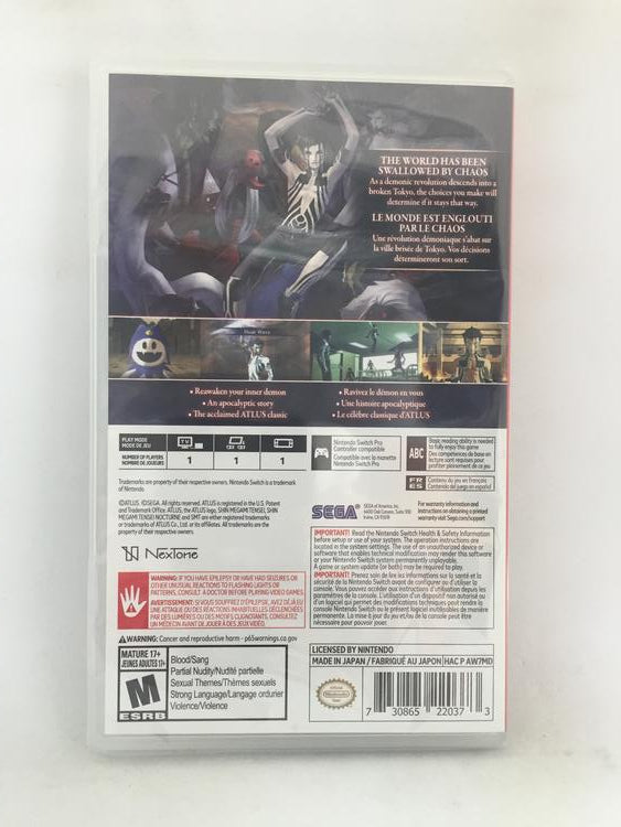 SHIN MEGAMI TENSEI III NOCTURNE HD REMASTER (usagé)