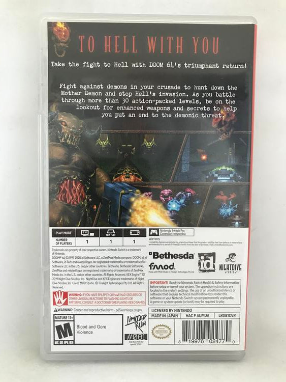 DOOM 64 (LIMITED RUN GAMES) (usagé)