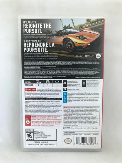 NEED FOR SPEED HOT PURSUIT REMASTERED (usagé)