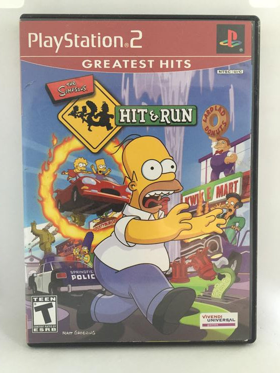 PS2 THE SIMPSONS HIT & RUN GREATEST HITS (BOX ONLY) (usagé)