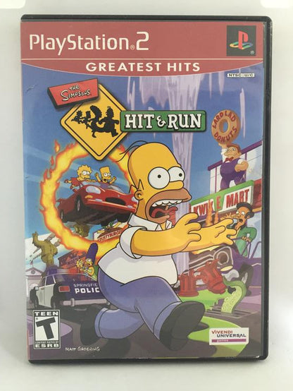 PS2 THE SIMPSONS HIT & RUN GREATEST HITS (BOX ONLY) (usagé)