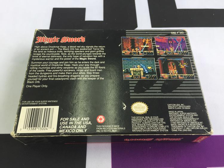 SNES MAGIC SWORD (BOX ONLY) (usagé)