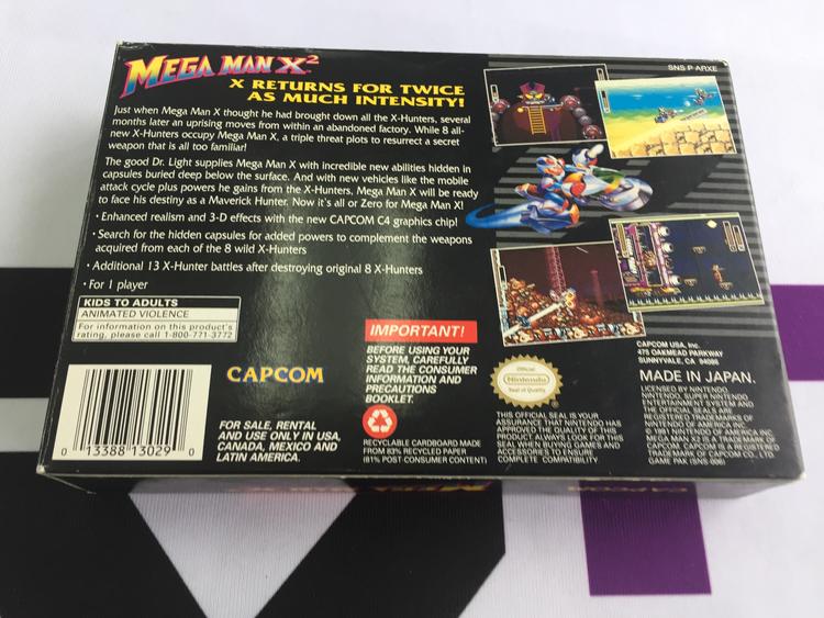SNES MEGA MAN X2 (BOX ONLY)