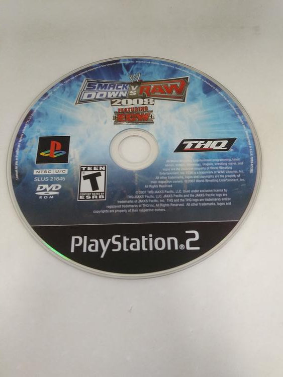 WWE SMACKDOWN VS. RAW 2008 (CD ONLY) (usagé)