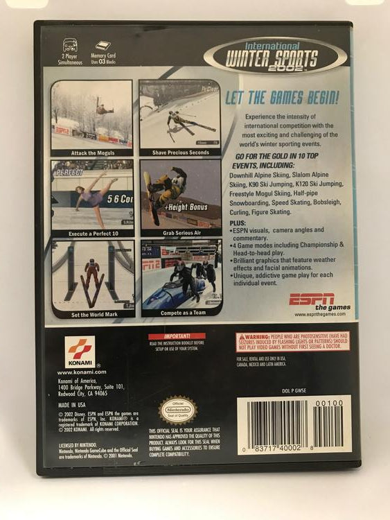 ESPN INTERNATIONAL WINTER SPORTS 2002 (COMPLETE IN BOX) (usagé)