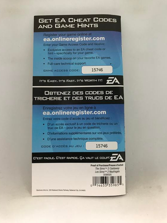 THE SIMS 2 CASTAWAY (COMPLETE IN BOX)