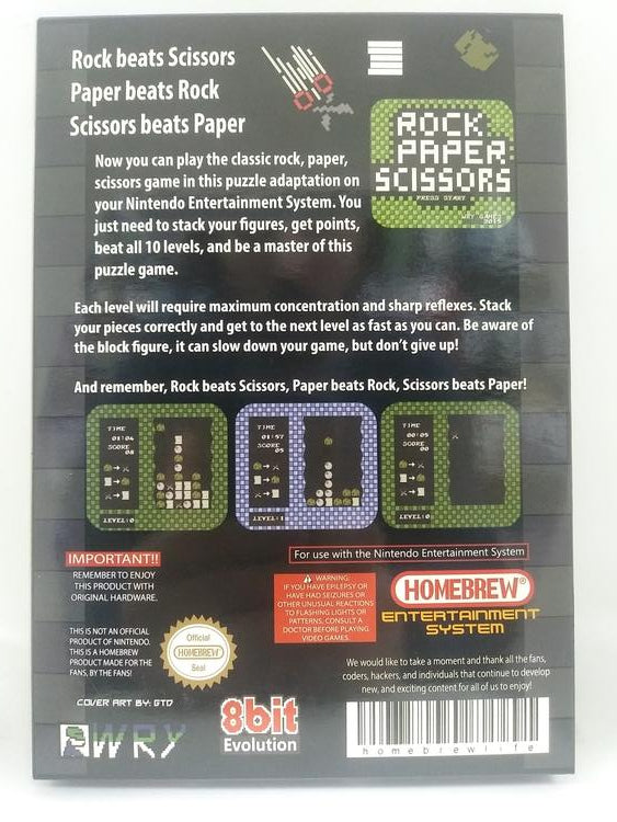 ROCK PAPER SCISSORS - HOMEBREW (COMPLETE IN BOX) (usagé)
