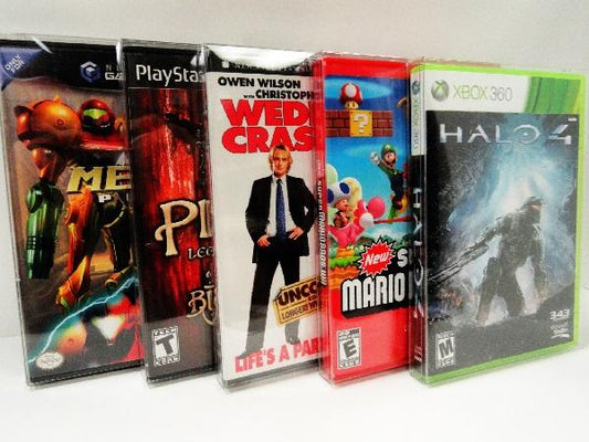 PLASTIC BOX PROTECTOR (PS2 / XBOX / XBOX 360 / GAMECUBE / Wii / DVD)