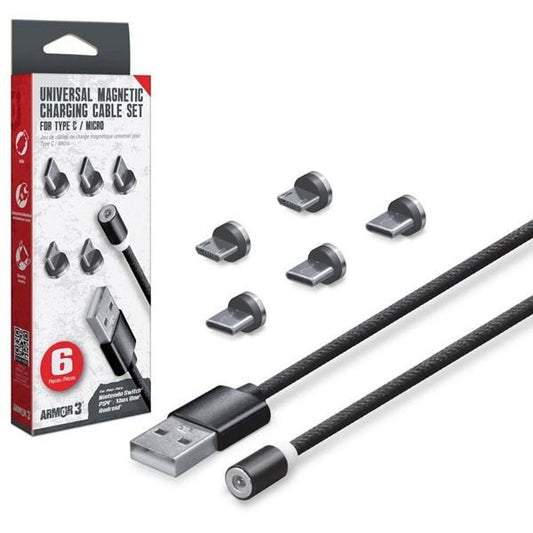 UNIVERSAL MAGNETIC CHARGING CABLE SET TYPE-C - MICRO USB