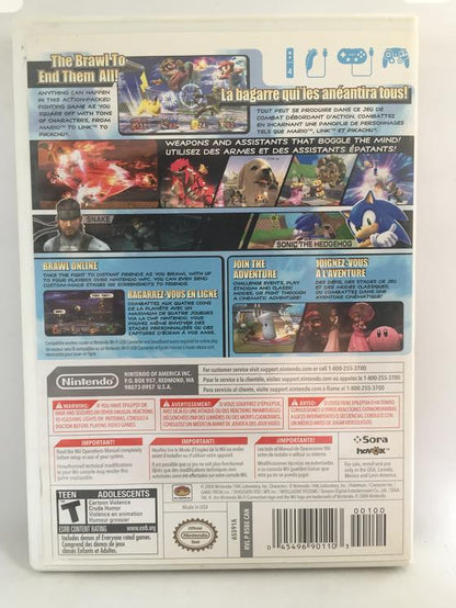 Wii SUPER SMASH BROS. BRAWL (BOX ONLY) (usagé)