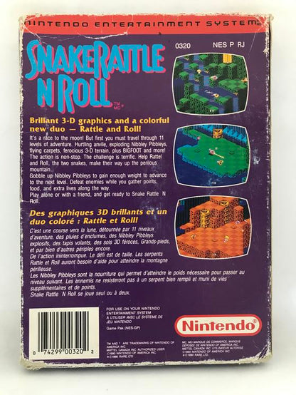 NES SNAKE RATTLE N ROLL (BOX ONLY)