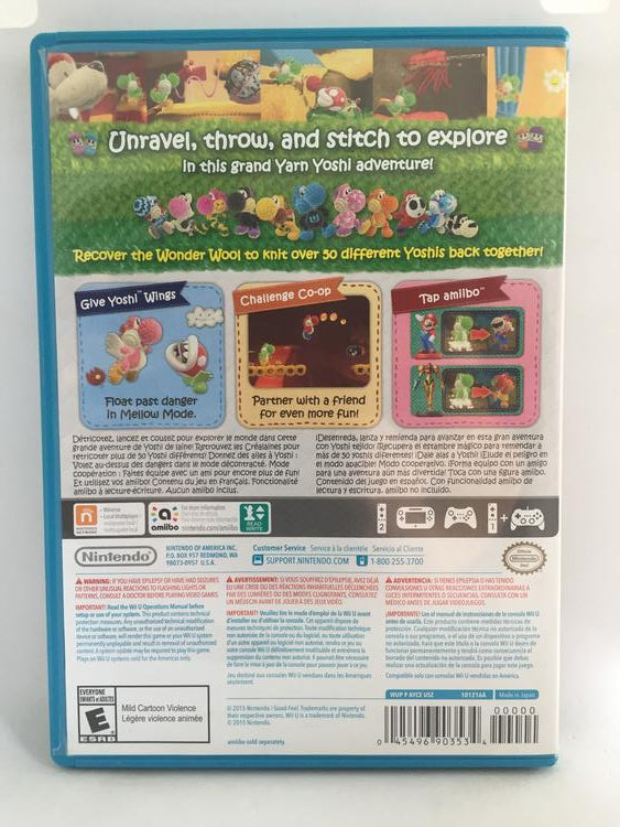 WiiU YOSHI'S WOOLLY WORLD (BOX ONLY) (used)