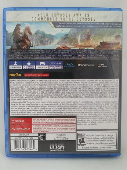 PS4 ASSASSIN'S CREED ODYSSEY (BOX ONLY) (used)