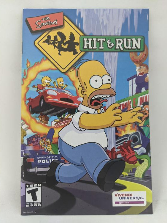 PS2 THE SIMPSONS HIT & RUN INSTRUCTION BOOKLET BILINGUAL (usagé)