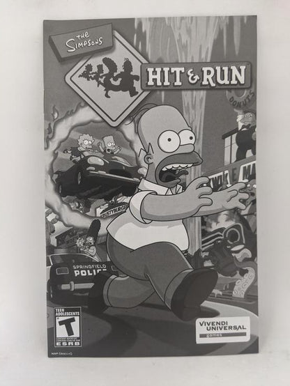 PS2 THE SIMPSONS HIT & RUN INSTRUCTION BOOKLET BILINGUAL (usagé)