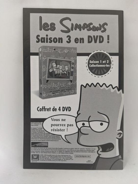 PS2 THE SIMPSONS HIT & RUN INSTRUCTION BOOKLET BILINGUAL (usagé)