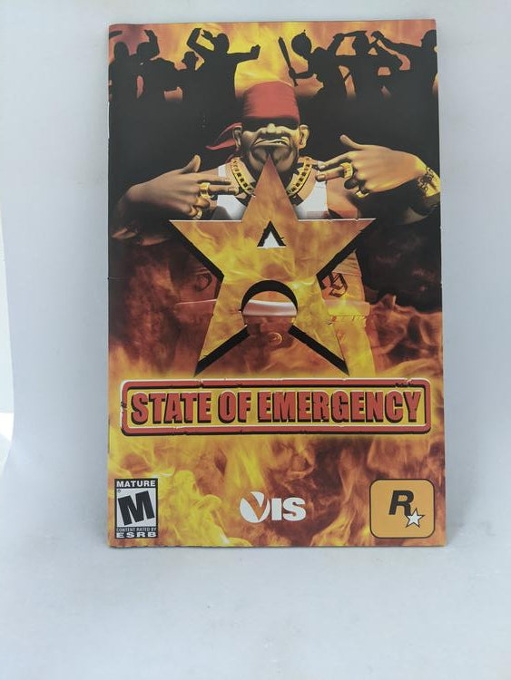 PS2 STATE OF EMERGENCY INSTRUCTION BOOKLET ENGLISH