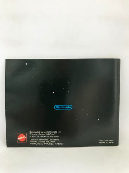 NES BASEBALL INSTRUCTION BOOKLET ENGLISH