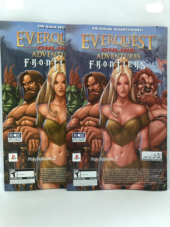 PS2 CHAMPIONS OF NORRATH INSTRUCTION BOOKLET BILINGUAL