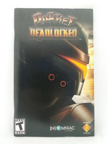 PS2 RATCHET DEADLOCKED INSTRUCTION BOOKLET ENGLISH
