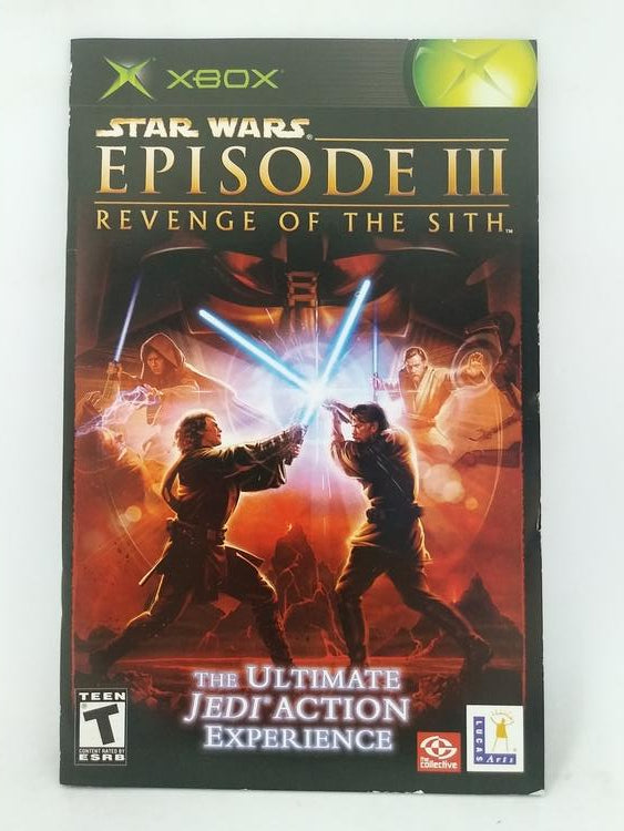 XBOX STAR WARS III REVENGE OF THE SITH INSTRUCTION BOOKLET ENGLISH
