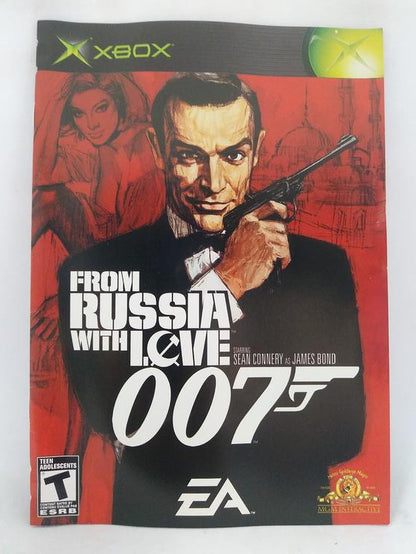 XBOX 007 JAMES BOND FROM RUSSIA WITH LOVE INSTRUCTION BOOKLET BILINGUAL