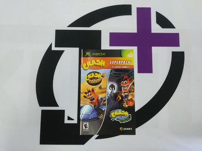 XBOX CRASH SUPERPACK INSTRUCTION BOOKLET BILINGUAL (usagé)