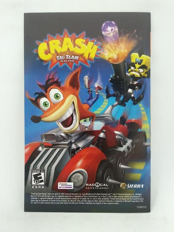XBOX CRASH SUPERPACK INSTRUCTION BOOKLET BILINGUAL (usagé)