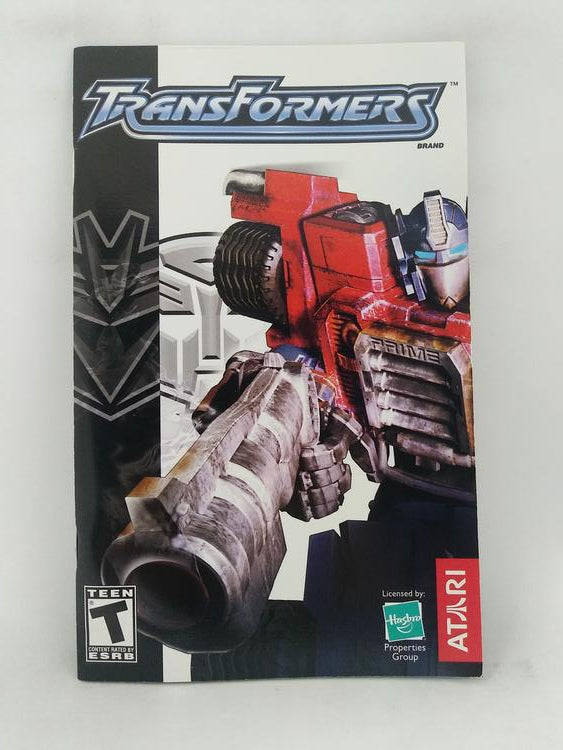 PS2 TRANSFORMERS INSTRUCTION BOOKLET ENGLISH
