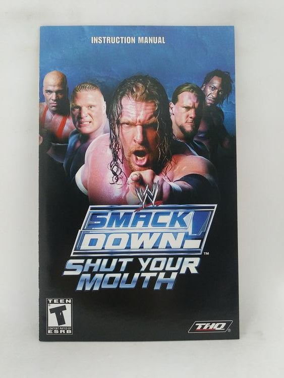 PS2 WWE SMACKDOWN SHUT YOUR MOUTH INSTRUCTION BOOKLET BILINGUAL