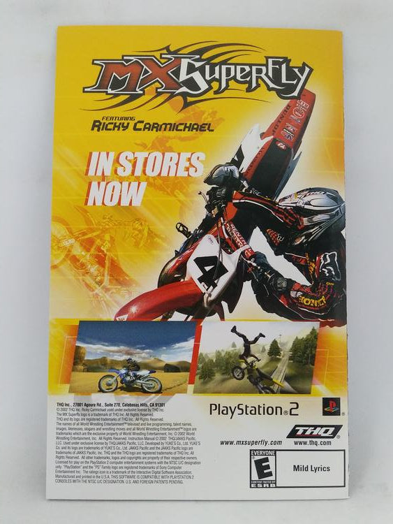 PS2 WWE SMACKDOWN SHUT YOUR MOUTH INSTRUCTION BOOKLET BILINGUAL