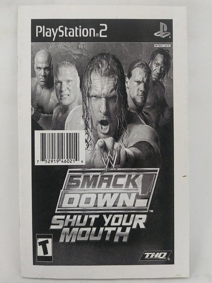 PS2 WWE SMACKDOWN SHUT YOUR MOUTH INSTRUCTION BOOKLET BILINGUAL