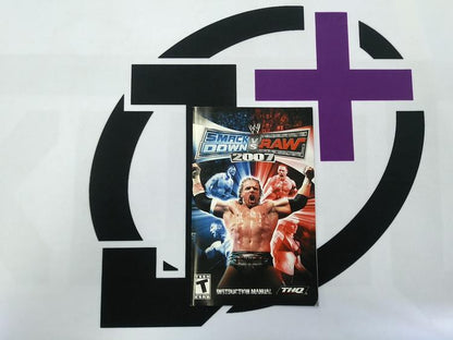 PS2 WWE SMACKDOWN VS RAW 2007 INSTRUCTION BOOKLET BILINGUAL (usagé)