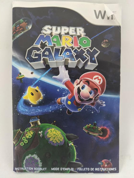 WII SUPER MARIO GALAXY INSTRUCTION BOOKLET TRILINGUAL