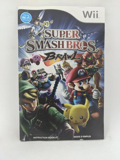 WII SUPER SMASH BROS BRAWL INSTRUCTION BOOKLET BILINGUAL (usagé)