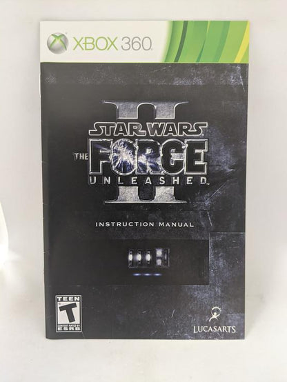X360 STAR WARS THE FORCE UNLEASHED II INSTRUCTION BOOKLET ENGLISH