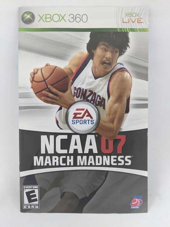 X360 NCAA MARCH MADNESS 07 INSTRUCTION BOOKLET ENGLISH
