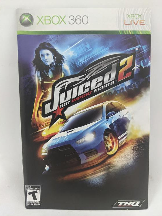X360 JUICED 2 HOT IMPORT NIGHTS INSTRUCTION BOOKLET BILINGUAL