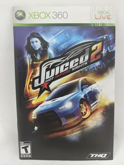 X360 JUICED 2 HOT IMPORT NIGHTS INSTRUCTION BOOKLET BILINGUAL