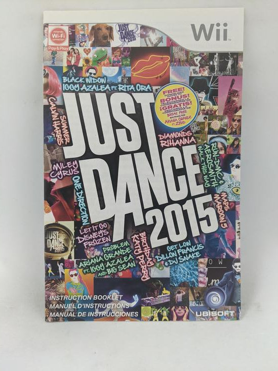 WII JUST DANCE 2015 INSTRUCTION BOOKLET TRILINGUAL