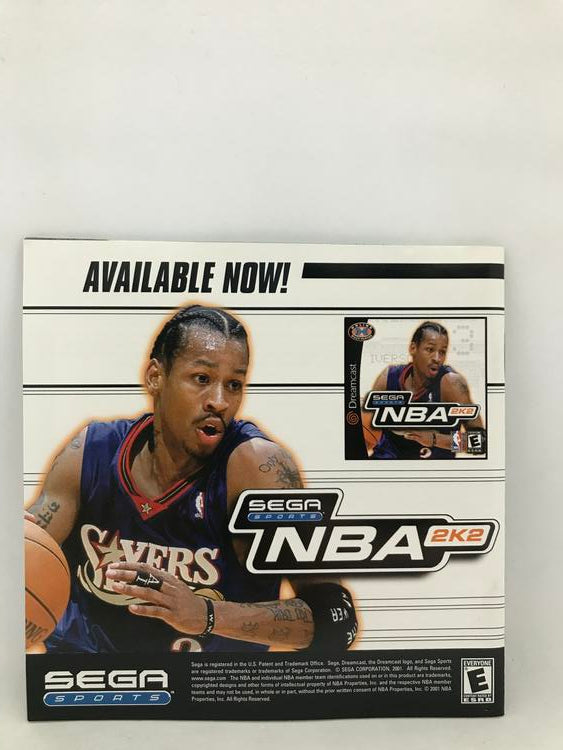 SDC TENNIS 2K2 INSTRUCTION BOOKLET ENGLISH (usagé)