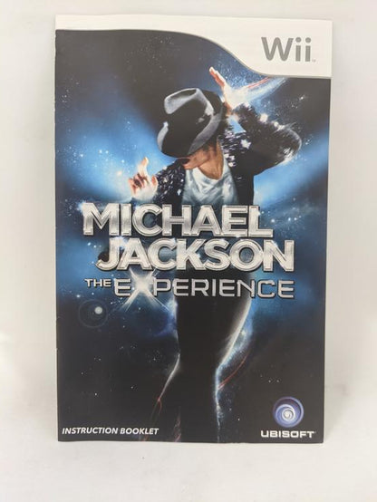 WII MICHAEL JACKSON THE EXPERIENCE INSTRUCTION BOOKLET ENGLISH