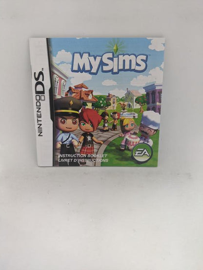 NDS MY SIMS INSTRUCTION BOOKLET BILINGUAL (usagé)
