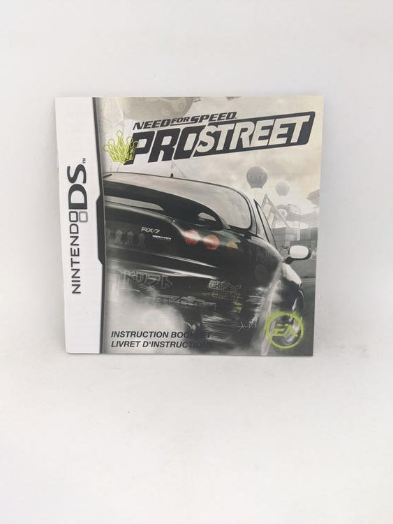 NDS NEED FOR SPEED PRO STREET INSTRUCTION BOOKLET BILINGUAL