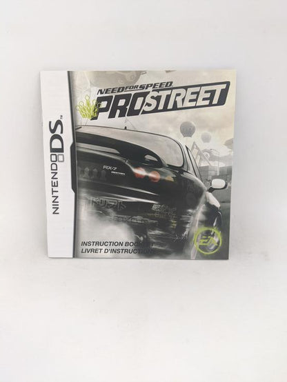 NDS NEED FOR SPEED PRO STREET INSTRUCTION BOOKLET BILINGUAL